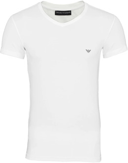 Emporio Armani t-shirt v-hals stretch cotton wit