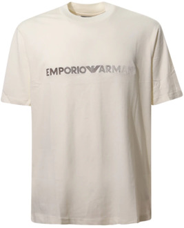 Emporio Armani T-Shirts Emporio Armani , Beige , Heren - 2Xl,Xl,L,S