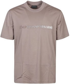 Emporio Armani T-Shirts Emporio Armani , Beige , Heren - 2Xl,Xl