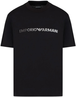 Emporio Armani T-Shirts Emporio Armani , Black , Heren - 2Xl,Xl,L