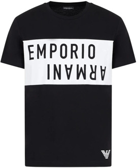 Emporio Armani T-Shirts Emporio Armani , Black , Heren - 2Xl,Xl