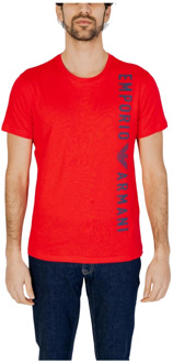 Emporio Armani T-Shirts Emporio Armani , Red , Heren - 2Xl,Xl,L,M,S