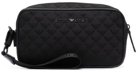 Emporio Armani Toilettas met logoprint Zwart - 1 maat