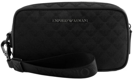 Emporio Armani Toilettas met logoprint Zwart - 1 maat