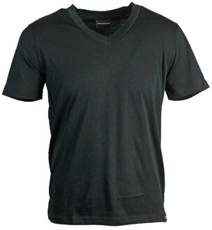 Emporio Armani Unisex Volwassen Effen V-Hals T-Shirt (Zwart)