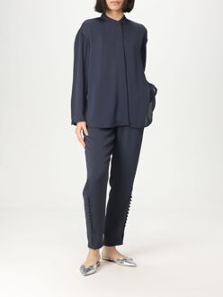 Emporio Armani Verzorgde Pasvorm Langsleeve Blouse Donkergrijs