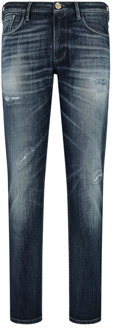 Emporio Armani Vintage Slim Fit Denim Jeans Emporio Armani , Blue , Heren - W36