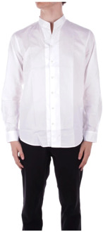 Emporio Armani Witte Button-Up Overhemd Emporio Armani , White , Heren - 2Xl,L,S