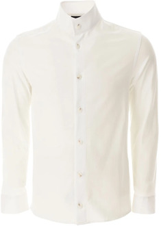 Emporio Armani Witte Overhemd met Opstaande Kraag Emporio Armani , White , Heren - 2Xl,Xl,L