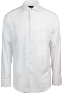 Emporio Armani Witte Overhemden - Stijlvol en Trendy Emporio Armani , White , Heren - M