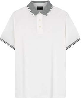 Emporio Armani Witte Polo T-shirts en Polos Emporio Armani , White , Heren - 2Xl,L,M