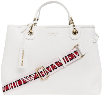 Emporio Armani Witte Tote Tas voor Vrouwen Emporio Armani , White , Dames - ONE Size