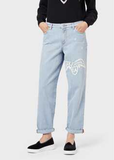 Emporio Armani Women's Emporio Armani J89 Baggy-Fit Jeans in Blue Blauw - 30W/32L