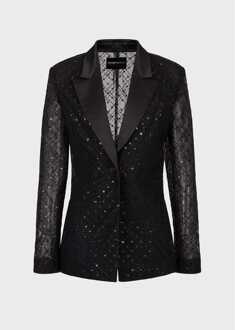 Emporio Armani Women's Emporio Armani Sequin Blazer in Multi colour - maat Zwart