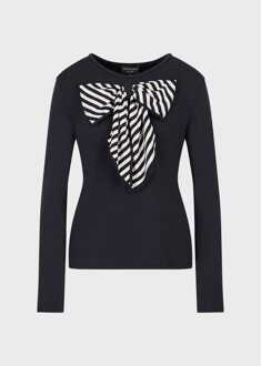 Emporio Armani Women's Emporio Armani Sweatshirt in Blue Blauw