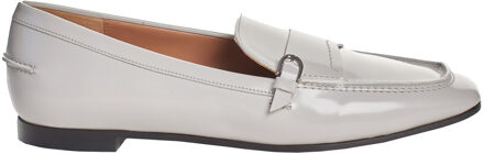 Emporio Armani X3A079 dames leren loafers Wit - EU 36