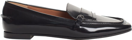 Emporio Armani X3A079 dames leren loafers Zwart - EU 36