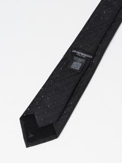 Emporio Armani Zijde Stropdas Gestippeld Patroon Zwart