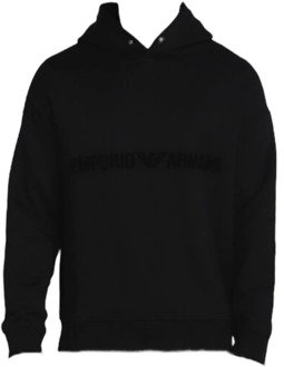 Emporio Armani Zwarte hoodie met logo - L Emporio Armani , Black , Heren - L,M,S