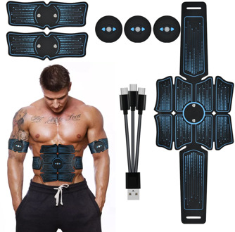 EMS Abdominal Muscle Stimulator Trainer USB Fitness Equipment Muscles Training Electrostimulator Massage Tool