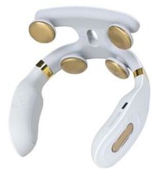 EMS Cordless Neck Massager 1 pc White, Gold