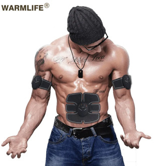 EMS Wireless Muscle Stimulator Smart Fitness Abdominal Training Electric Weight Loss Stickers Body Slimming Belt Unisex