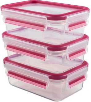 Emsa Food Clip&Close 515582 transp./roze 0,55l 3-dlg set