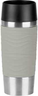 Emsa Thermosbeker Travel Mug Waves Powder Grey 360 Ml Grijs