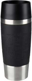 Emsa Travel Mug Isoleerbeker 0,36L rvs/zwart siliconen band