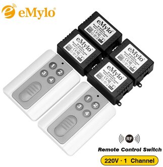 EMylo AC220V 1000 W 4-Buttons Zender 4X1 Kanaals Relais Smart RF Draadloze Afstandsbediening Lichtschakelaar 433 Mhz