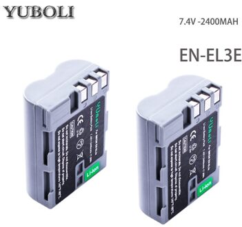 EN-EL3e EN EL3e 7.4V 2400mAh Camera Batterijen Voor Nikon ENEL3E EN EL3E D30 D50 D70 D90 d70S D300 + 2accu