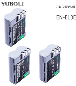EN-EL3e EN EL3e 7.4V 2400mAh Camera Batterijen Voor Nikon ENEL3E EN EL3E D30 D50 D70 D90 d70S D300 + 3accu