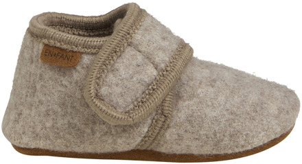 EN FANT Baby Wool Pantoffels Sand Melange Beige - 17/18