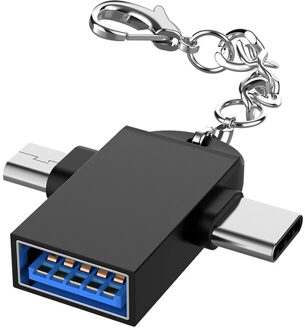 En Geschikt Voor Android Type-C 2-In-1 Otg Draagbare Adapter Super Speed Usb 3.1 5Gbps Data Transfer Rate Adapter 1a