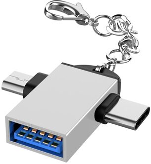 En Geschikt Voor Android Type-C 2-In-1 Otg Draagbare Adapter Super Speed Usb 3.1 5Gbps Data Transfer Rate Adapter 2b
