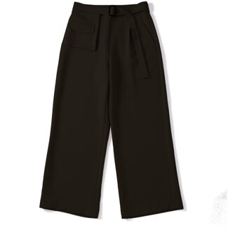 En Najaar Vrouwen Broek Straight Spoel Broek Midden Taille Casual Broek Fabriek Directe Verkoop zwart / M