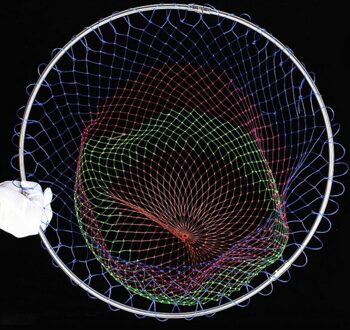 En Nylon Visnetten Inklapbare Vissen Tools Ruit Mesh Gat Diepte Opvouwbare Nylon Landing Dip Netto 3 maten 50 CM