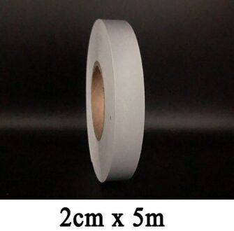 EN471 Hoge Zichtbaarheid Zelfklevende Reflecterende Stof Sticker Voor Kleding Bag Grey Tape Sticker Meerdere Maat Purpose 2cmx5m