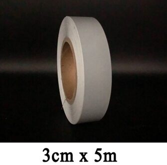 EN471 Hoge Zichtbaarheid Zelfklevende Reflecterende Stof Sticker Voor Kleding Bag Grey Tape Sticker Meerdere Maat Purpose 3cmx5m