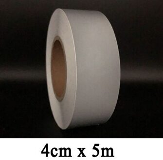 EN471 Hoge Zichtbaarheid Zelfklevende Reflecterende Stof Sticker Voor Kleding Bag Grey Tape Sticker Meerdere Maat Purpose 4cmx5m