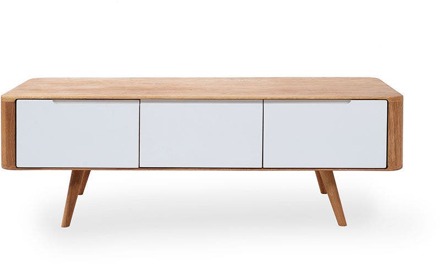 Ena lowboard houten tv meubel naturel - 135 x 42 cm Bruin