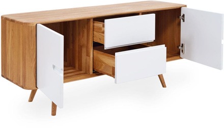 Ena sideboard houten dressoir naturel - 135 cm Bruin