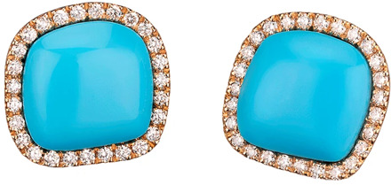 Enchanté Gouden Oorbellen met 0,40 CT Diamant Chantecler , Blue , Dames - ONE Size