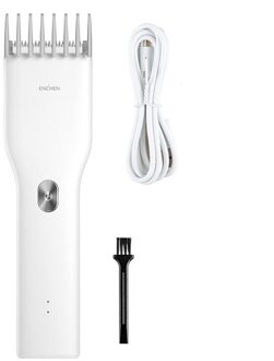 Enchen Boost Clipper Usb Elektrische Tondeuse Voor Mannen Volwassenen Kids Oplaadbare Haar Snijmachine Professionele Met Scharen wit