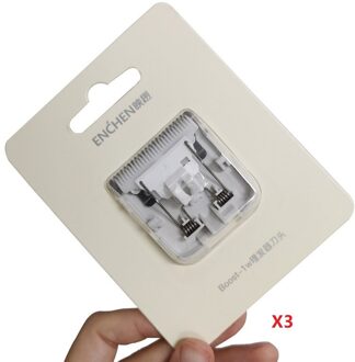 Enchen Boost Tondeuse Blades Vervanging 3Pcs Boost Nano Keramische Snijkop Wit Zwart Originele In Voorraad 3stk wit