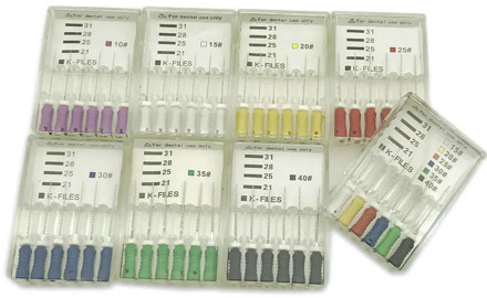 Endodontic Root Canal K Files (Hand Use) Dental K-File 21mm Hand Use files Endodontic Instruments Dentist Tools
