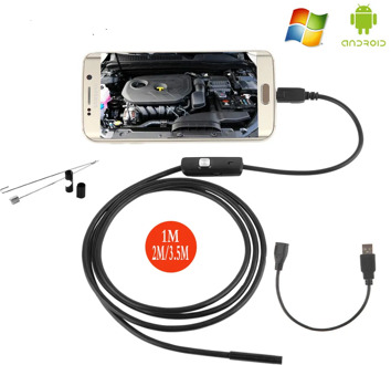 Endoscope 7mm Lens Android Phone Endoscope Waterproof IP67 1M 2M 3.5M USB OTG Endoscoop Mini Camera Borescope Endoscopio