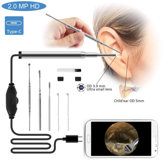 Endoscope Camera 3.9MM Mini Waterproof USB Endoscope Inspection Camera for OTG Android Phone PC Ear Nose Borescope
