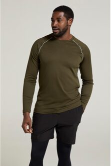 Endurance T-shirt met lange mouwen voor heren (Donkere Khaki) Kaki - XS