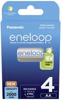 eneloop Panasonic Eneloop BK-3MCDE/4BE Oplaadbare AA batterijen 2000mAh - 4 stuks.